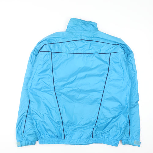 Scanda Men's Blue Windbreaker Jacket L Lightweight Water Resistant