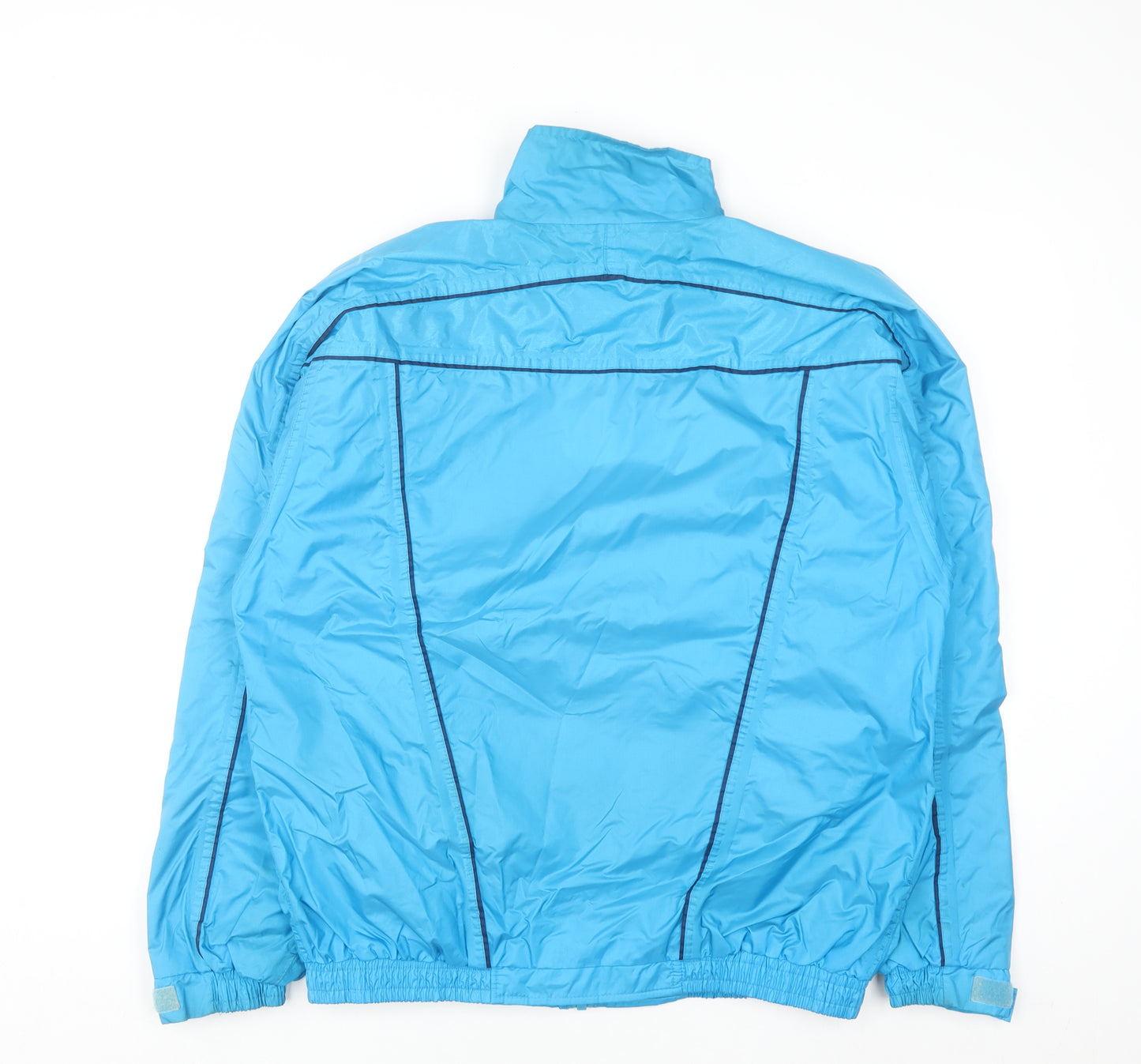 Scanda Men's Blue Windbreaker Jacket L Lightweight Water Resistant