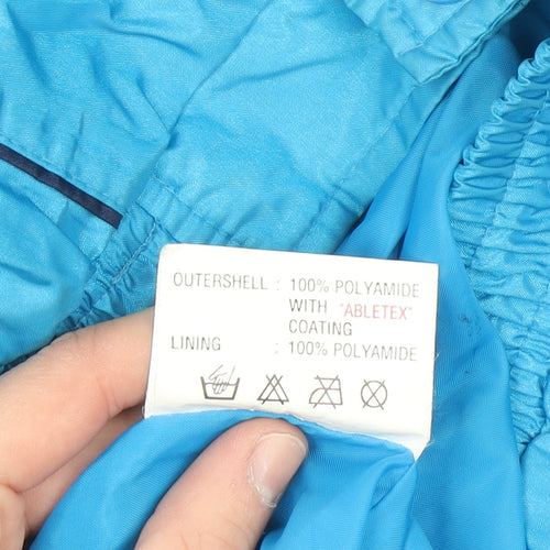 Scanda Men's Blue Windbreaker Jacket L Lightweight Water Resistant