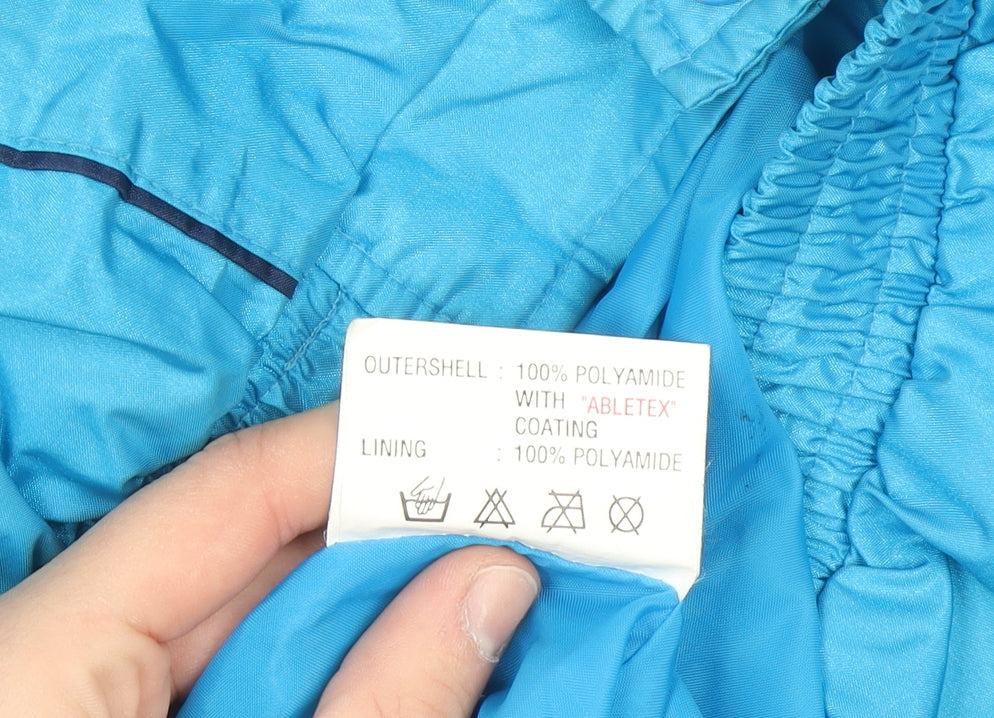 Scanda Men's Blue Windbreaker Jacket L Lightweight Water Resistant