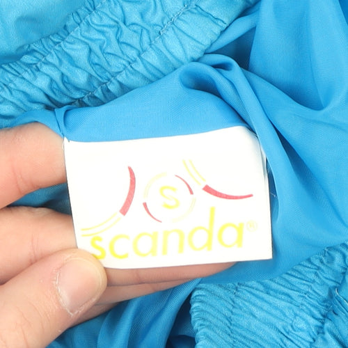Scanda Men's Blue Windbreaker Jacket L Lightweight Water Resistant