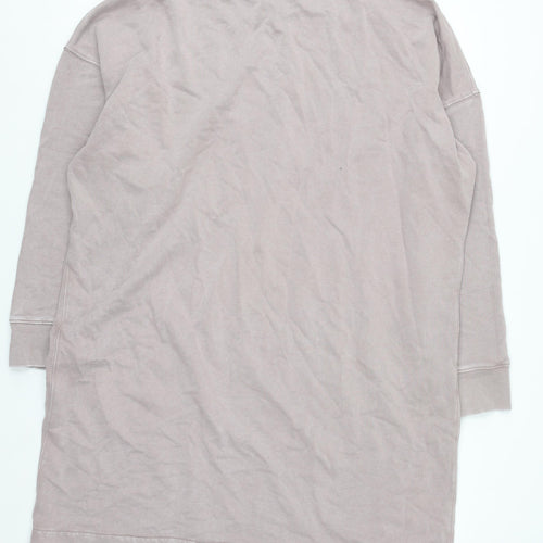 Next Women’s Beige Henley Long Sleeve Cotton Pullover XL