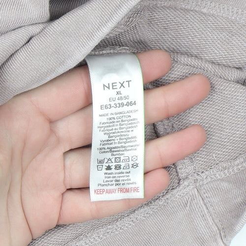Next Women’s Beige Henley Long Sleeve Cotton Pullover XL