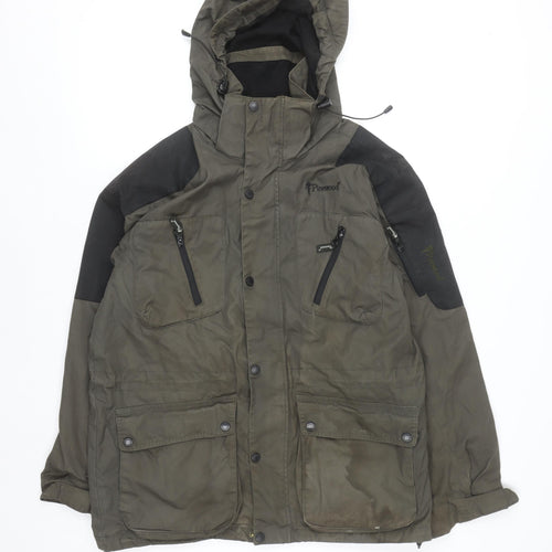 Pinewood Men's Green Hooded Outdoor Parka Jacket M