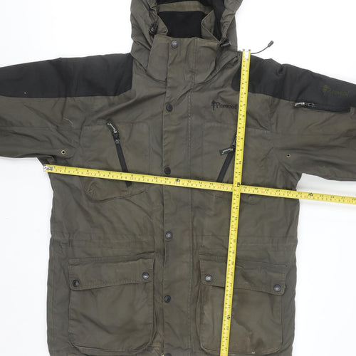 Pinewood Men's Green Hooded Outdoor Parka Jacket M