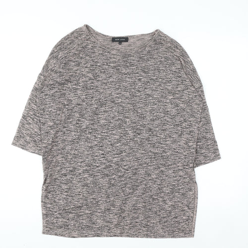 New Look Women's Grey Knit Pullover Jumper Size S