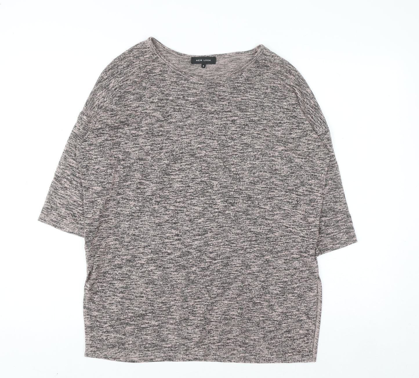 New Look Women's Grey Knit Pullover Jumper Size S