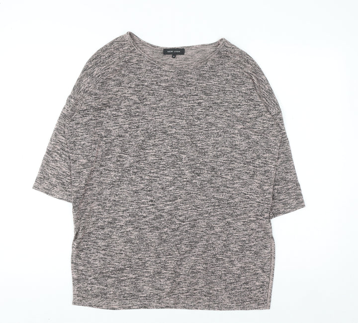 New Look Women's Grey Knit Pullover Jumper Size S