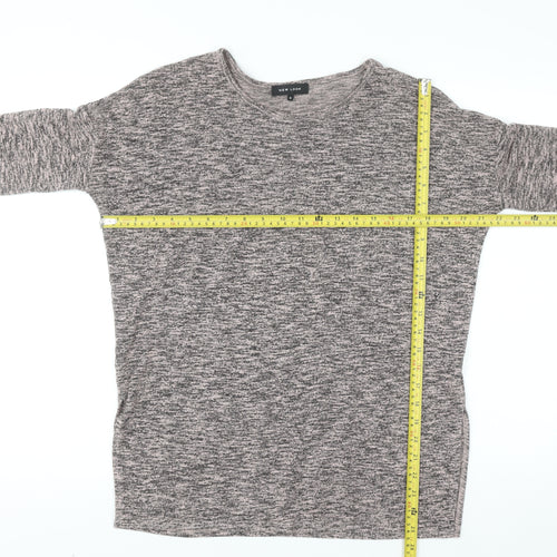 New Look Women's Grey Knit Pullover Jumper Size S
