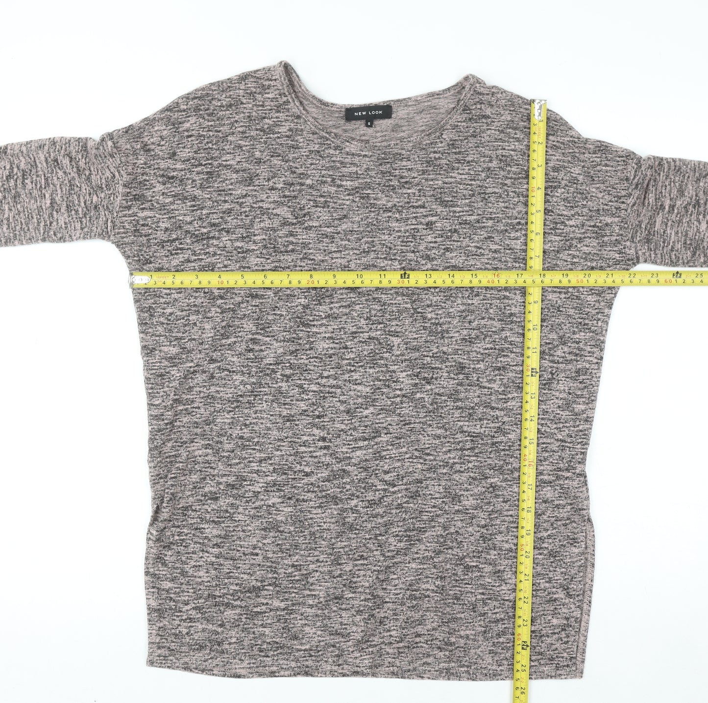 New Look Women's Grey Knit Pullover Jumper Size S