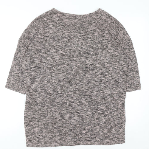 New Look Women's Grey Knit Pullover Jumper Size S