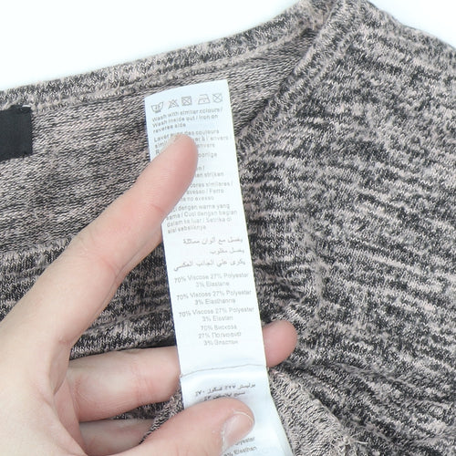 New Look Women's Grey Knit Pullover Jumper Size S