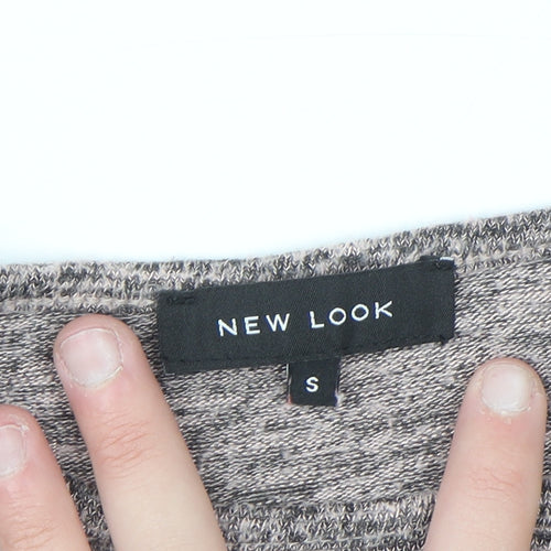 New Look Women's Grey Knit Pullover Jumper Size S