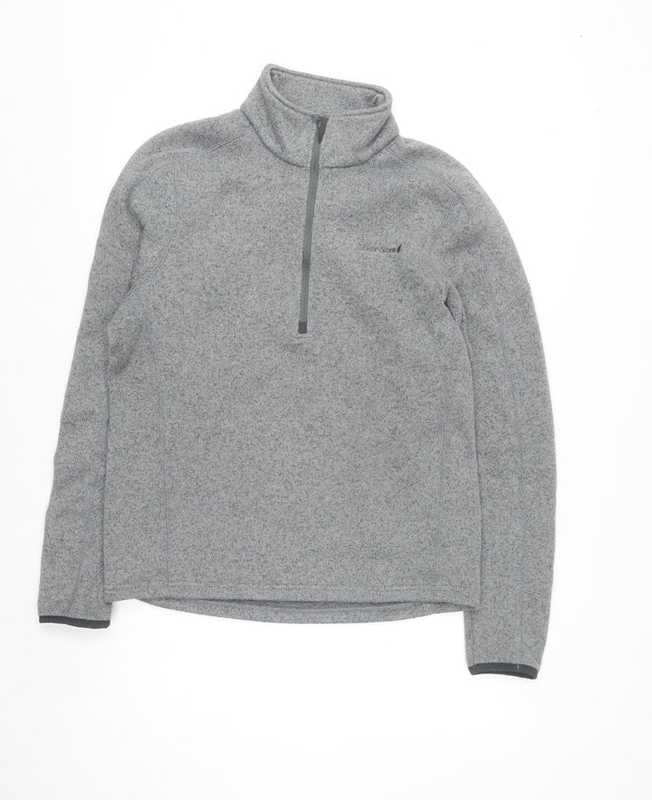 Peter Storm Men's Grey 1/4 Zip Fleece Sweatshirt M Outdoor Pullover