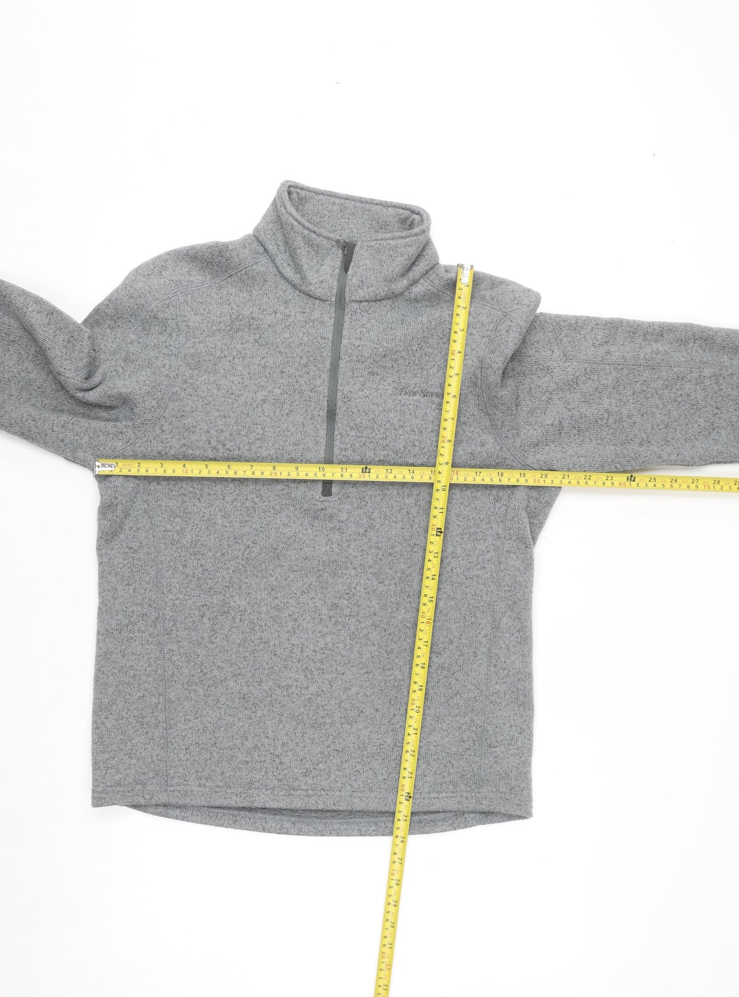 Peter Storm Men's Grey 1/4 Zip Fleece Sweatshirt M Outdoor Pullover
