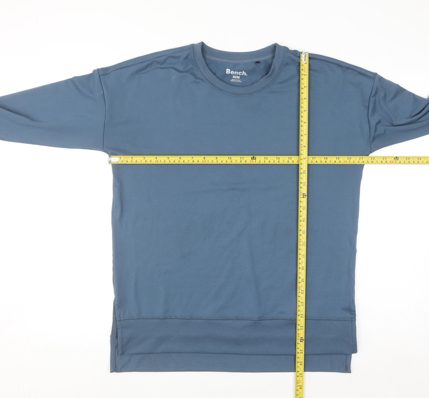 Bench Men's Blue Crew Neck Pullover Sweatshirt M Regular Fit