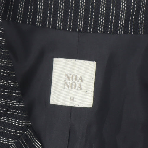Noa Noa Women's Black Pinstripe Tailored Blazer Jacket Size M