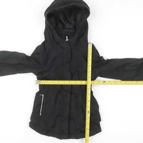 Regatta Girls Black 3-4 Years Hooded Parka Coat Water Resistant Jacket