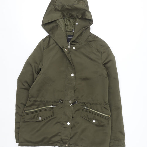 Dorothy Perkins Women’s Green Hooded Parka Jacket Size 10