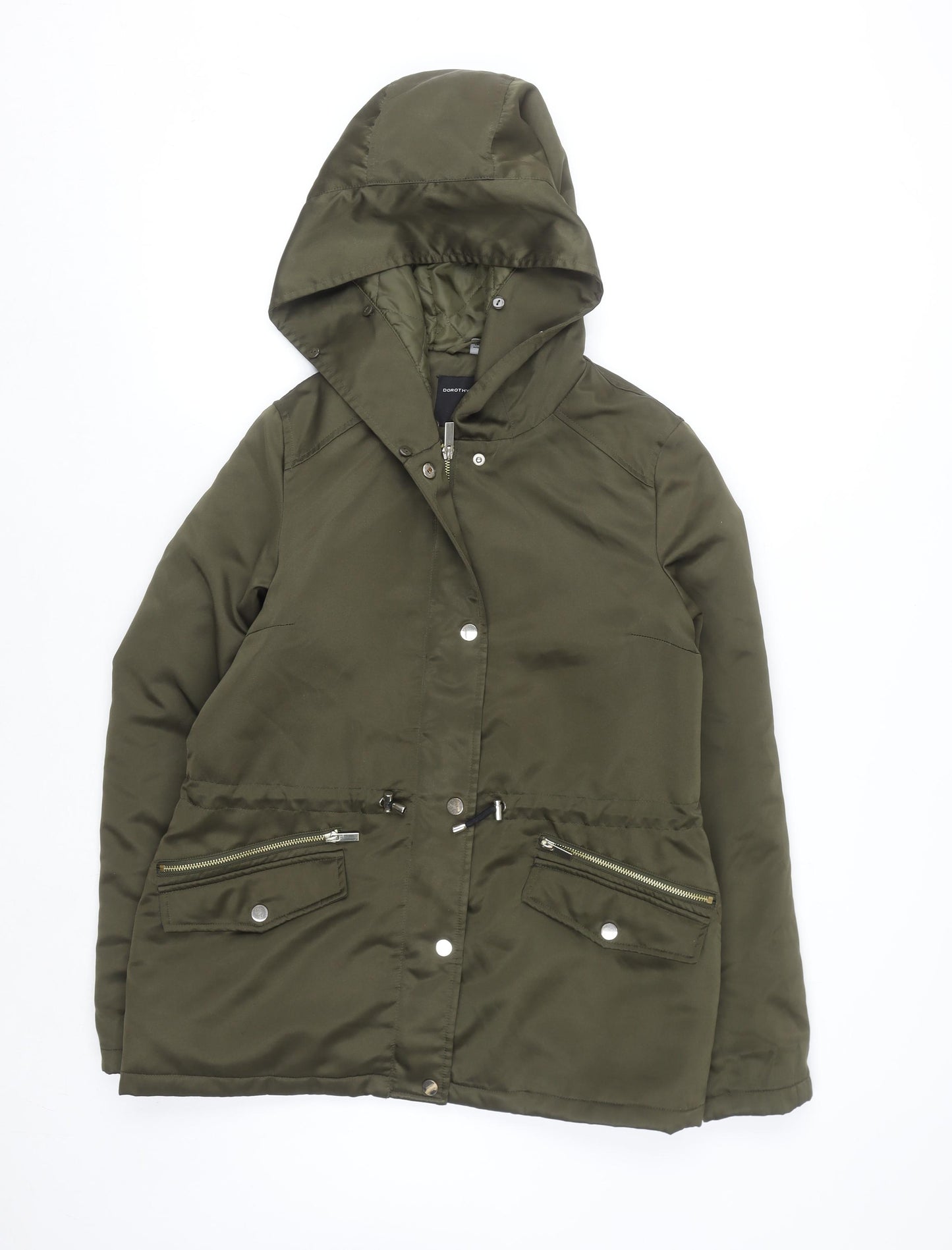 Dorothy Perkins Women’s Green Hooded Parka Jacket Size 10