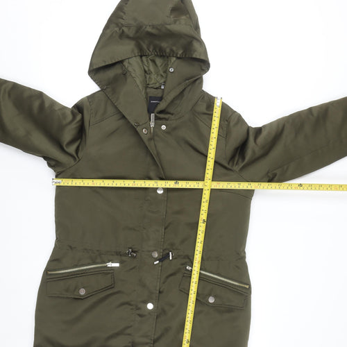 Dorothy Perkins Women’s Green Hooded Parka Jacket Size 10