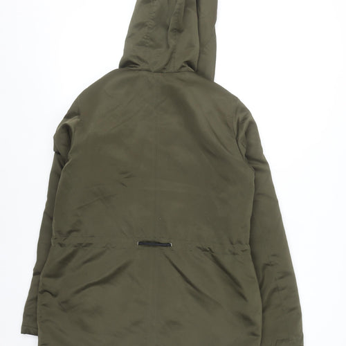 Dorothy Perkins Women’s Green Hooded Parka Jacket Size 10