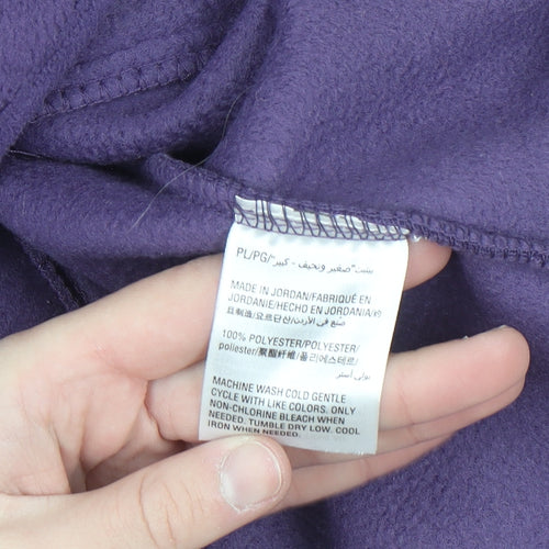 Karen Scott Women’s Purple Fleece Waistcoat Size 16 Plus Zip Front