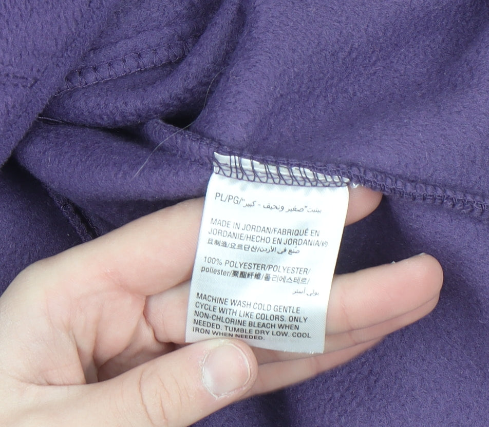 Karen Scott Women’s Purple Fleece Waistcoat Size 16 Plus Zip Front