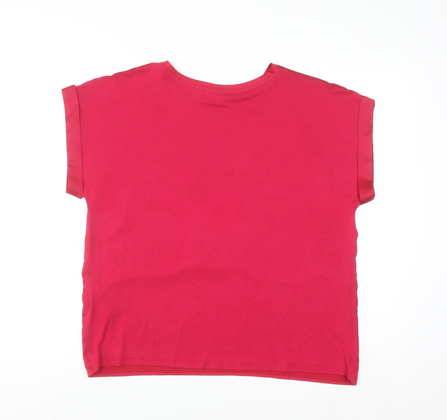Vila Women's Red Short Sleeve Blouse Size 12