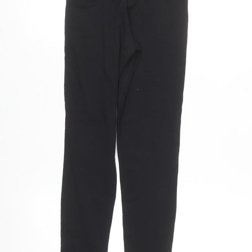 Puma Girls Black Ankle Sports Leggings 11-12 Years Stretch Cotton
