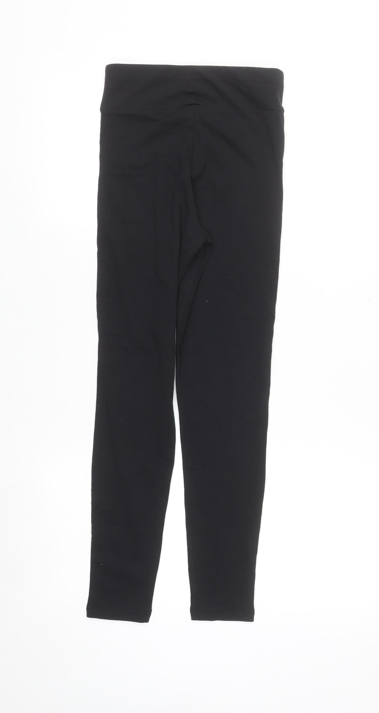 Puma Girls Black Ankle Sports Leggings 11-12 Years Stretch Cotton