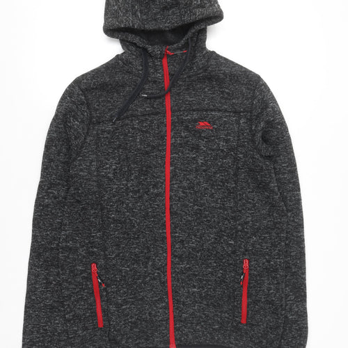 Trespass Men's Grey Full Zip Hooded Fleece Jacket L Outdoor
