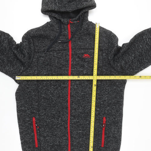 Trespass Men's Grey Full Zip Hooded Fleece Jacket L Outdoor