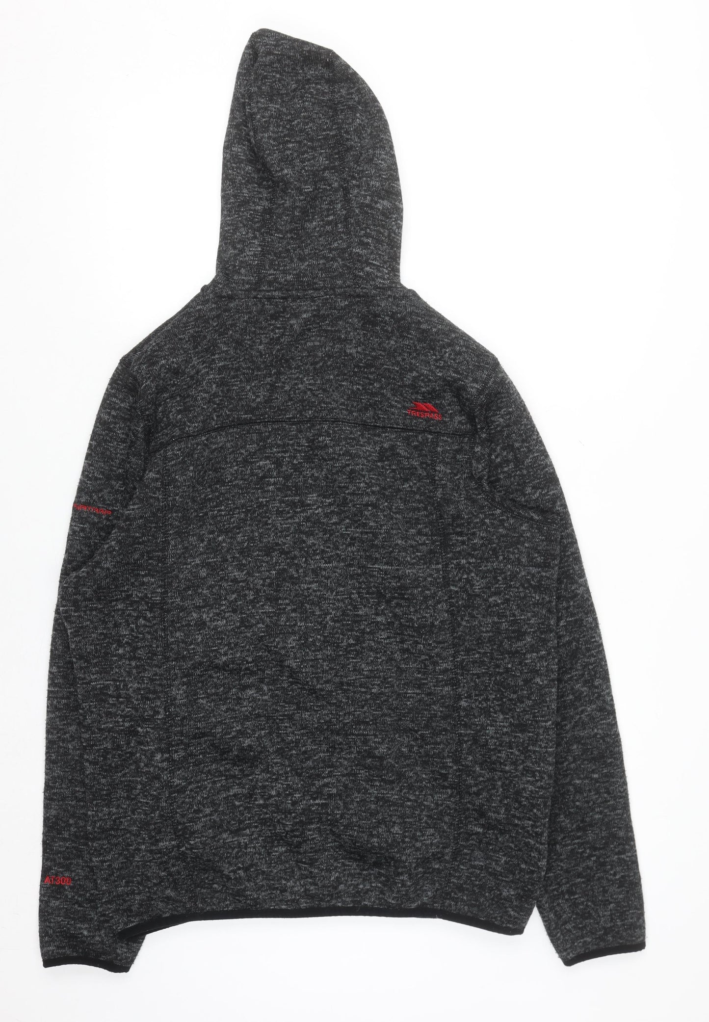 Trespass Men's Grey Full Zip Hooded Fleece Jacket L Outdoor