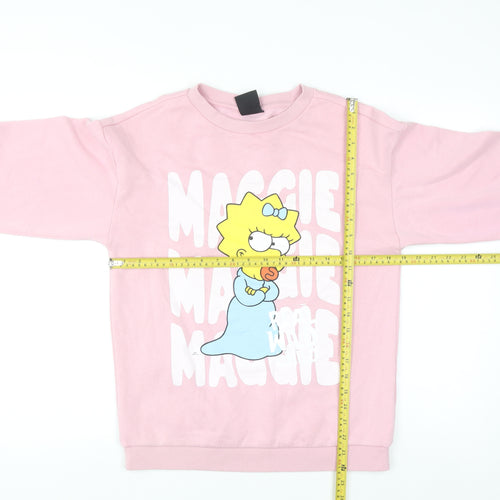 The Simpsons Girls Pink Maggie Pullover Sweatshirt 13-14 Years