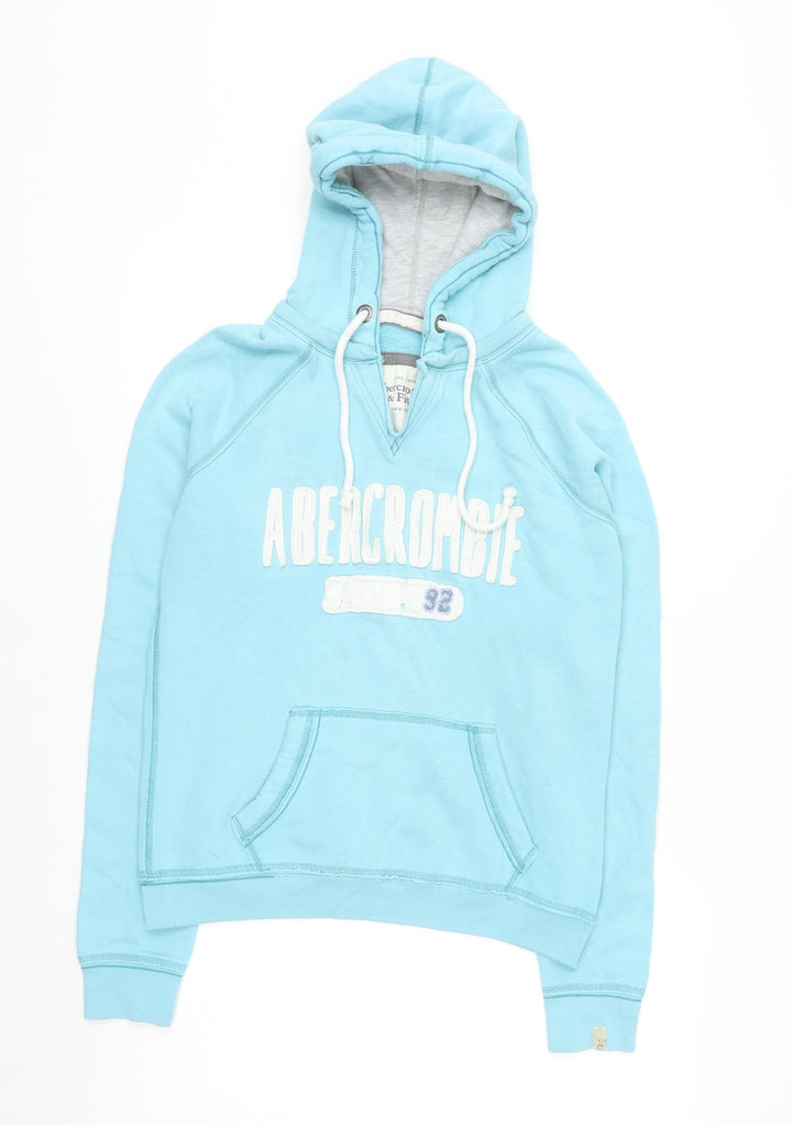 Abercrombie & Fitch Women Blue Pullover Hoodie XL Cotton Blend