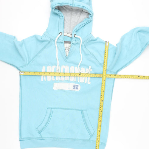 Abercrombie & Fitch Women Blue Pullover Hoodie XL Cotton Blend
