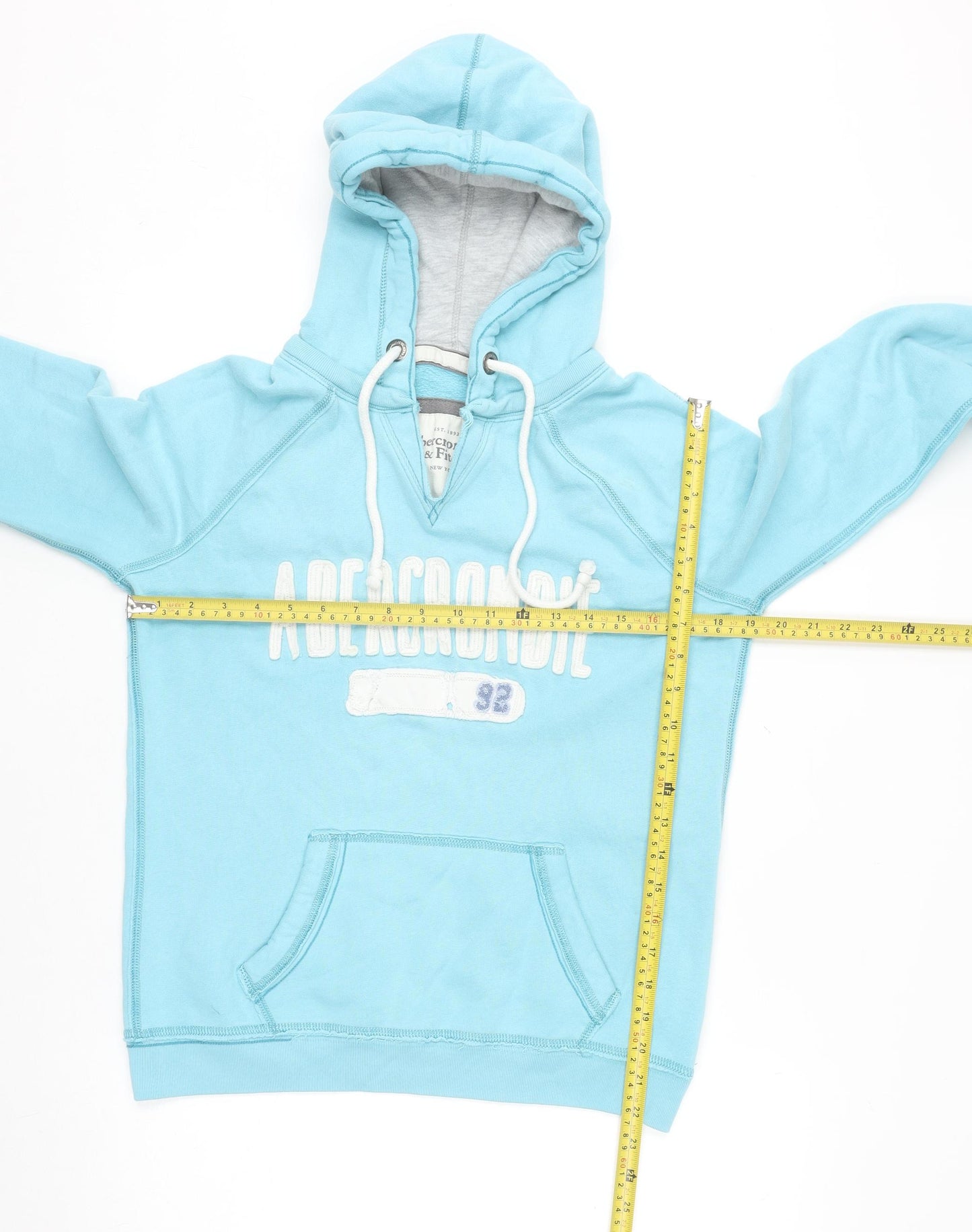 Abercrombie & Fitch Women Blue Pullover Hoodie XL Cotton Blend