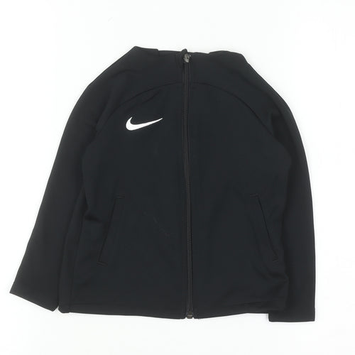 Nike Boys Black XS Full Zip Dri-FIT Sports Sweatshirt Jacket