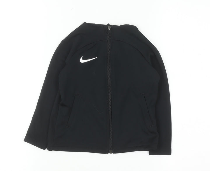 Nike Boys Black XS Full Zip Dri-FIT Sports Sweatshirt Jacket