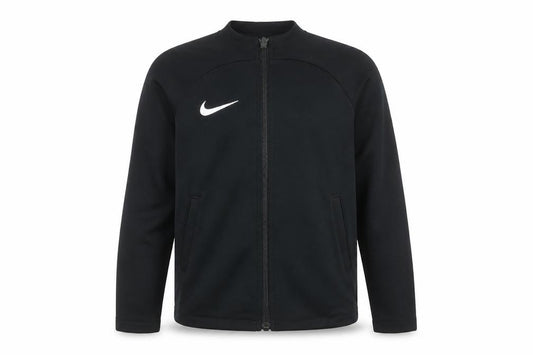 Front view of Nike boys’ black xs full zip dri-fit sports sweatshirt jacket