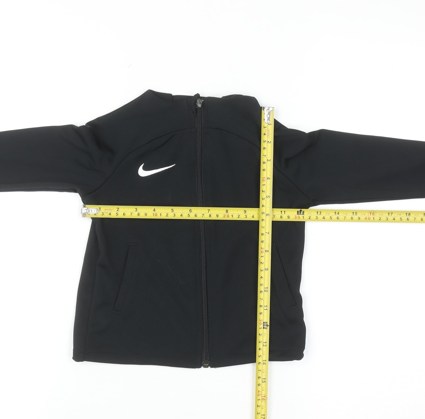 Nike Boys Black XS Full Zip Dri-FIT Sports Sweatshirt Jacket