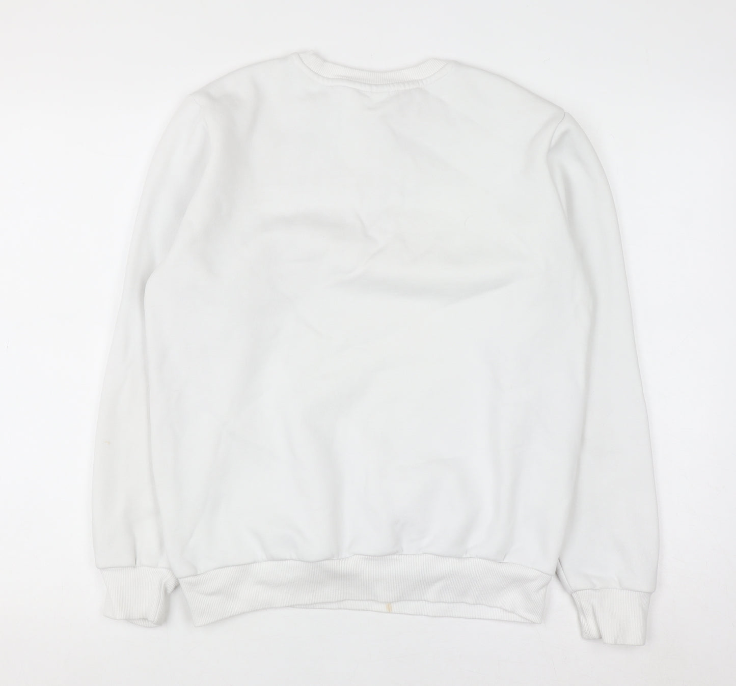 Adidas Boys White 13-14 Years Pullover Sweatshirt with Logo