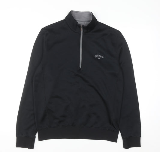 Callaway Men’s Black Small 1/4 Zip Mock Neck Golf Sweatshirt