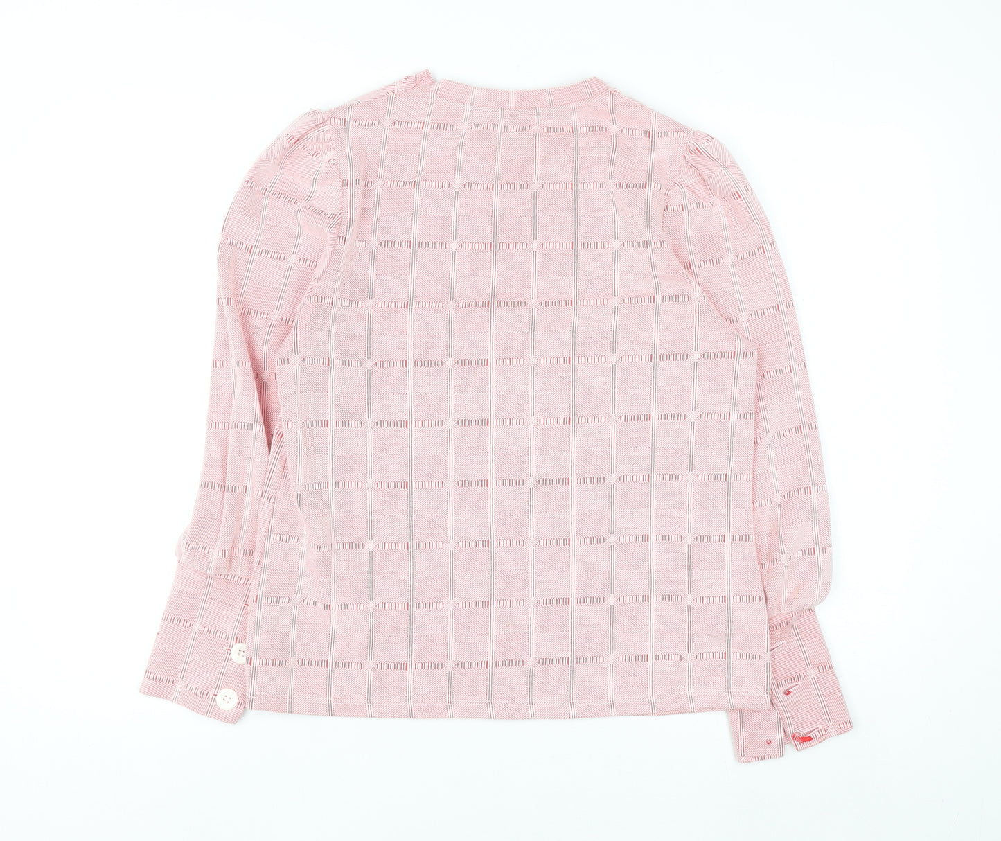 Savida Women's Pink Geometric Long Sleeve Blouse Size 12