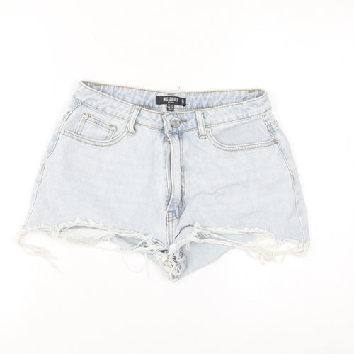 Missguided Petite Women’s Blue Cut-Off Denim Shorts Size 10