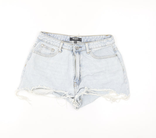 Missguided Petite Women’s Blue Cut-Off Denim Shorts Size 10