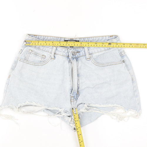 Missguided Petite Women’s Blue Cut-Off Denim Shorts Size 10