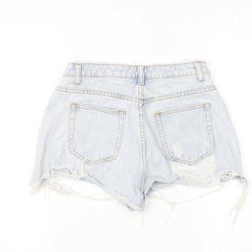 Missguided Petite Women’s Blue Cut-Off Denim Shorts Size 10