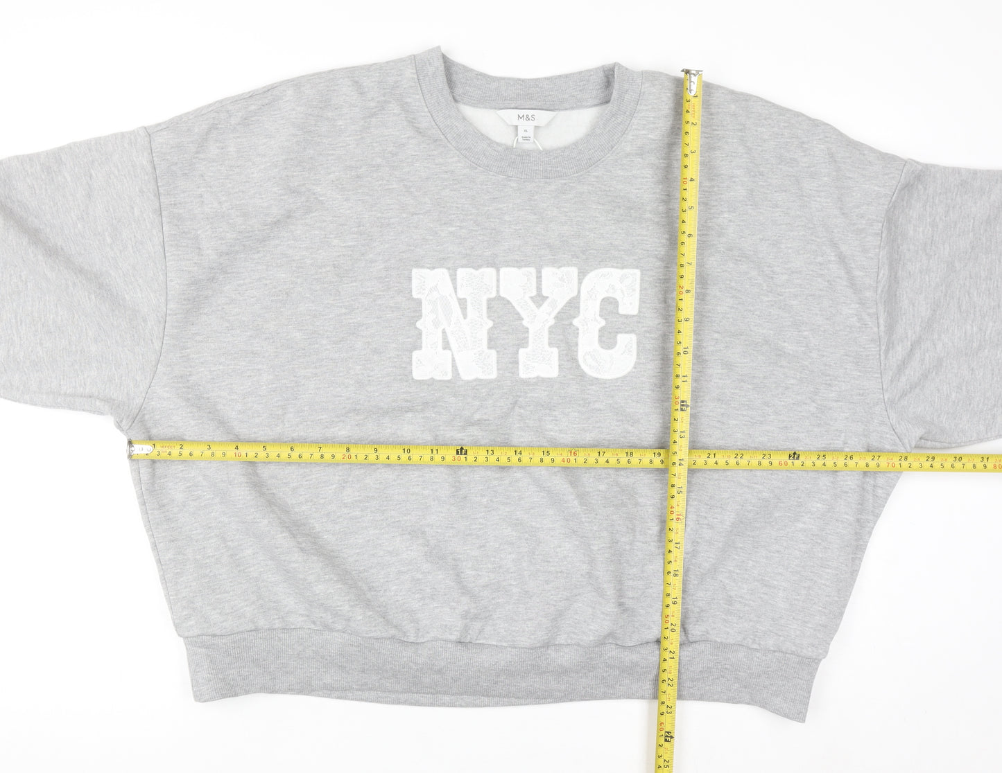 Marks and Spencer Women Grey NYC Pullover Sweatshirt XL